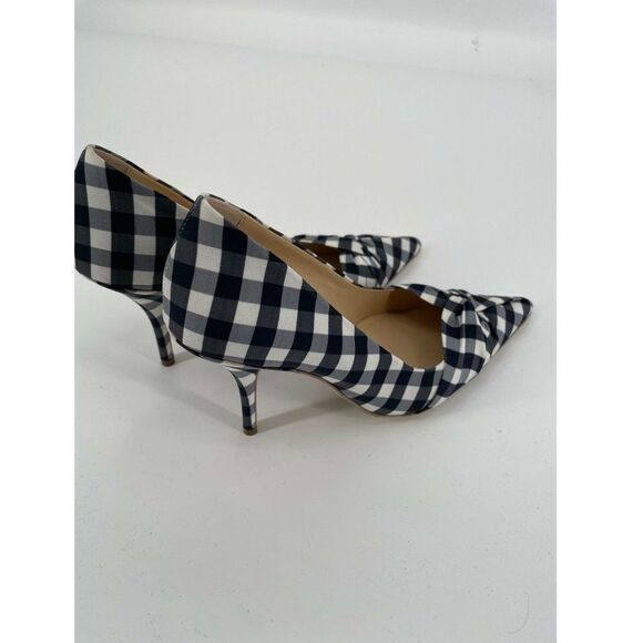 New Maje Women's Gingham Print shoe / heels Courts Sz 40 Blue/ White Size 9/10 - Picture 6 of 13